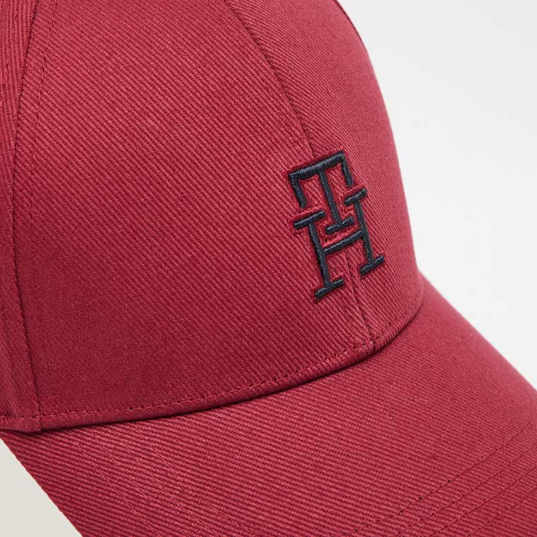 Monogram Embroidery Cap - Red