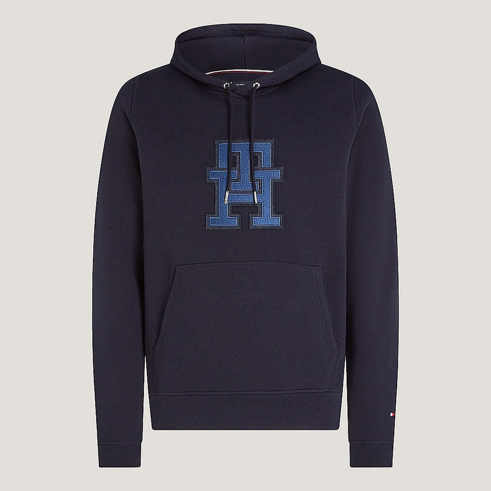 Monogram Applique Hoody - Navy