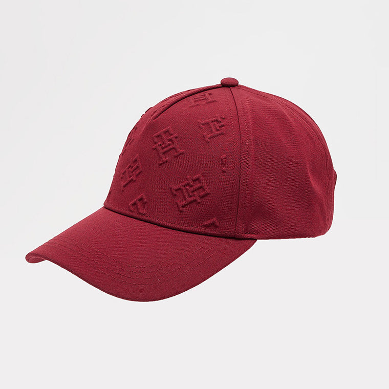 Monogram Debossed Cap - Red