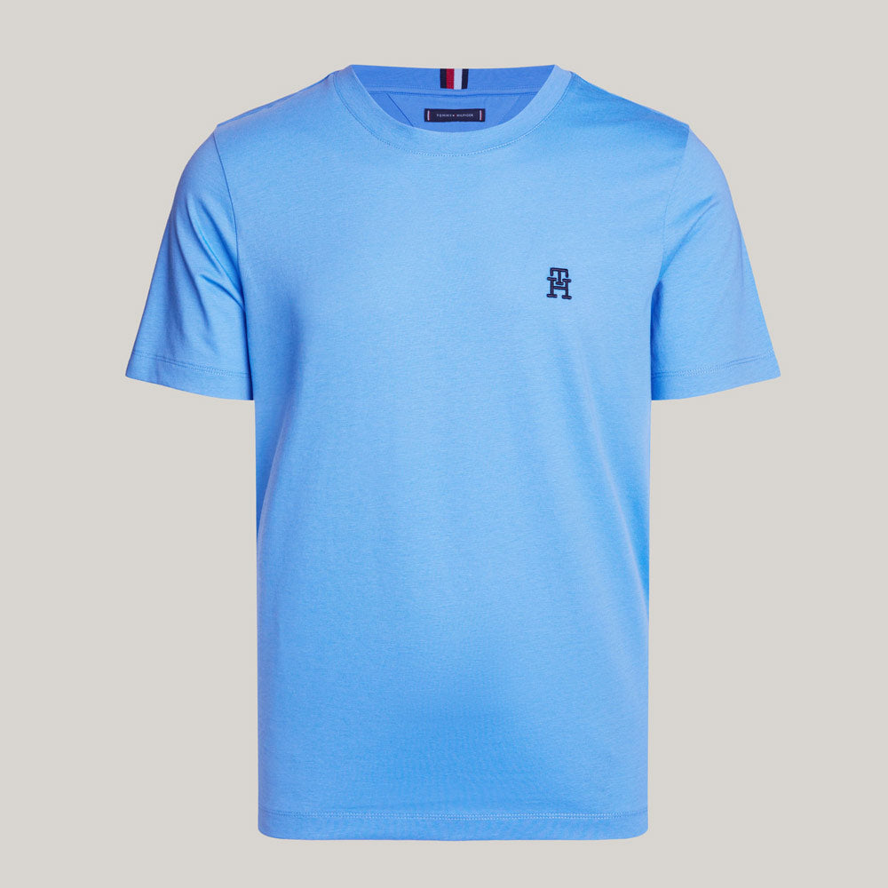 Monogram Embroidery T-Shirt - Blue