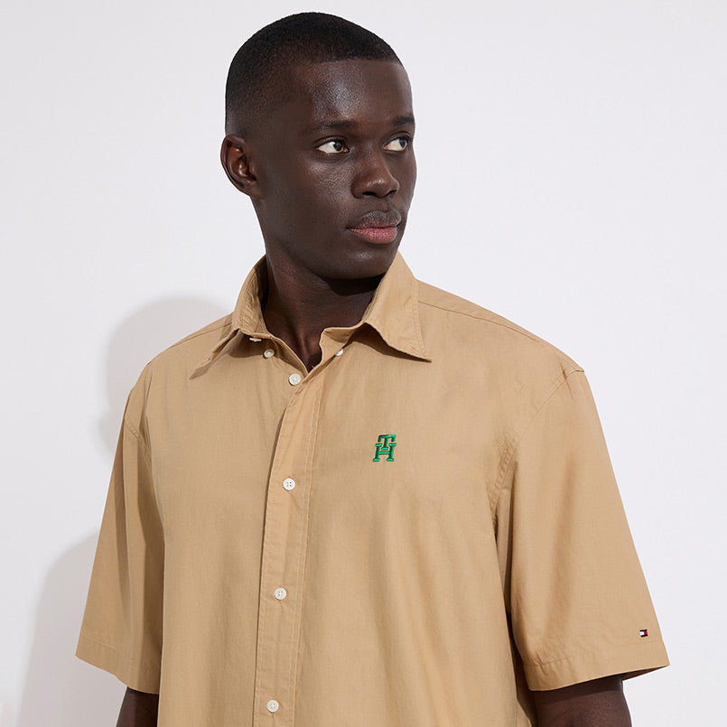 Monogram Solid Shirt - Khaki