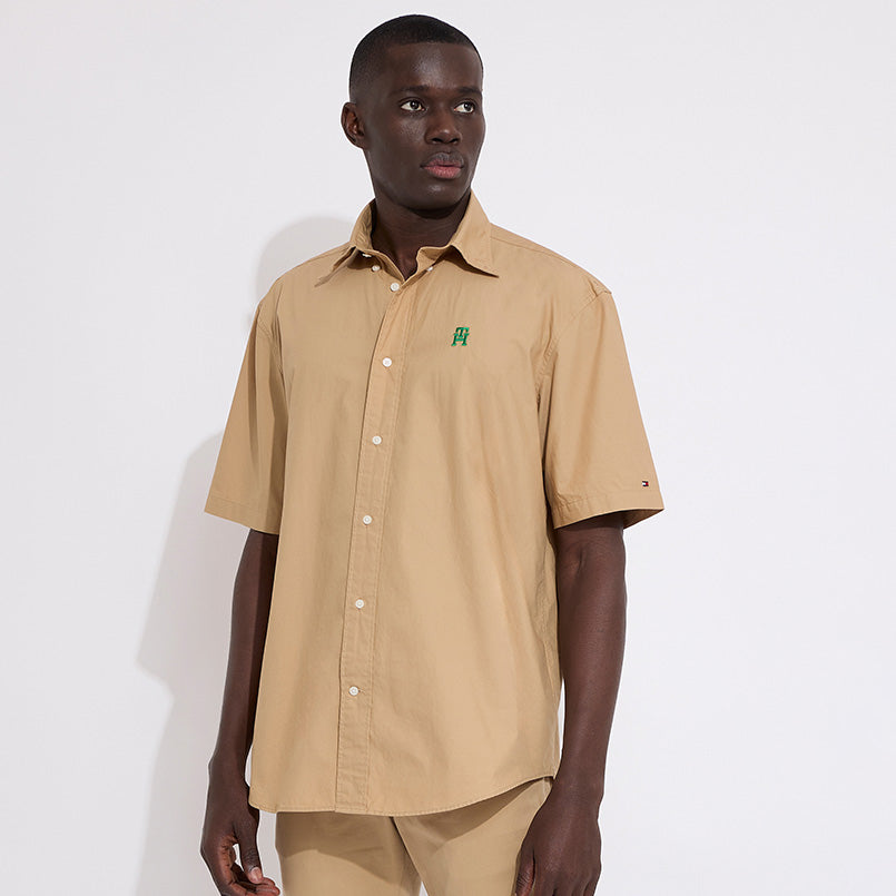 Monogram Solid Shirt - Khaki