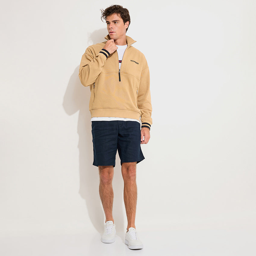 Monotype Half Zip Sweatshirt - Khaki