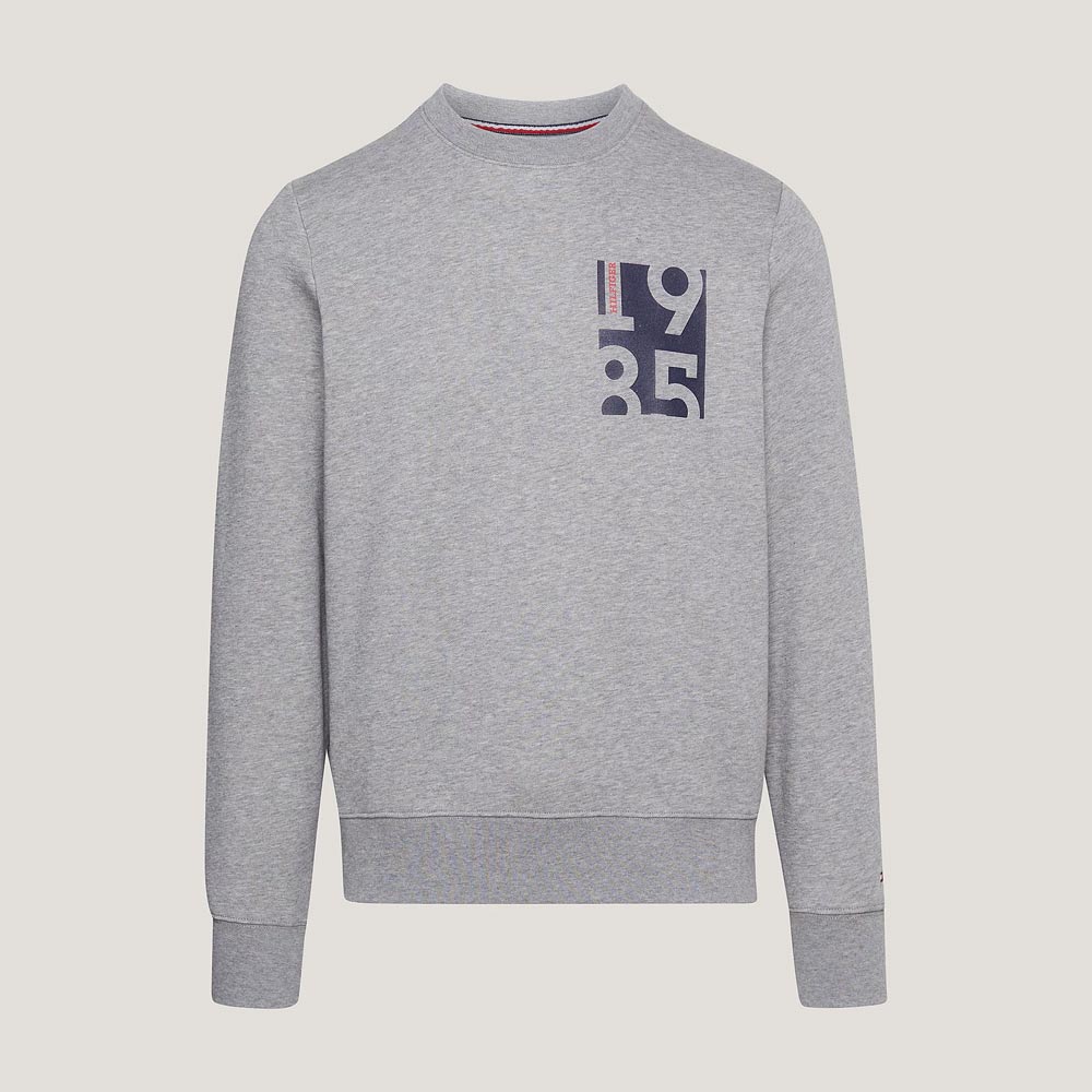 Print Crew Neck - Grey