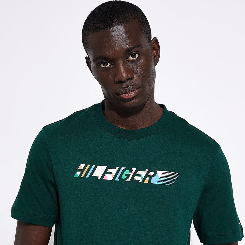 Multicolour Hilfiger T-Shirt - Dark Green