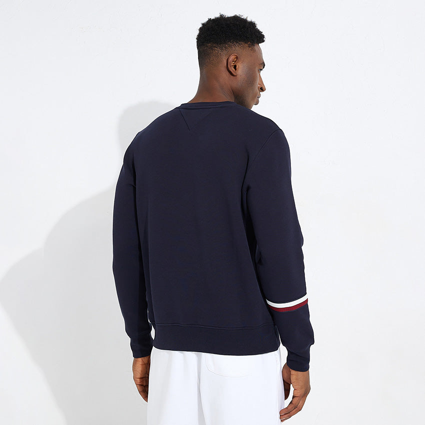 New Global Stripe Crewneck - Navy
