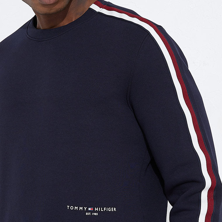 New Global Stripe Crewneck - Navy