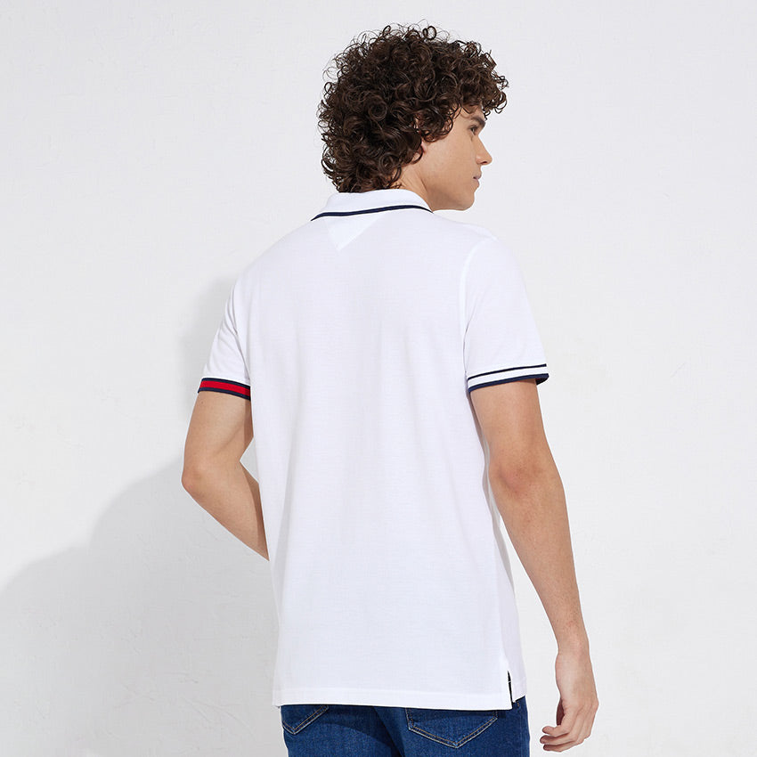 Regular Flag Polo - White