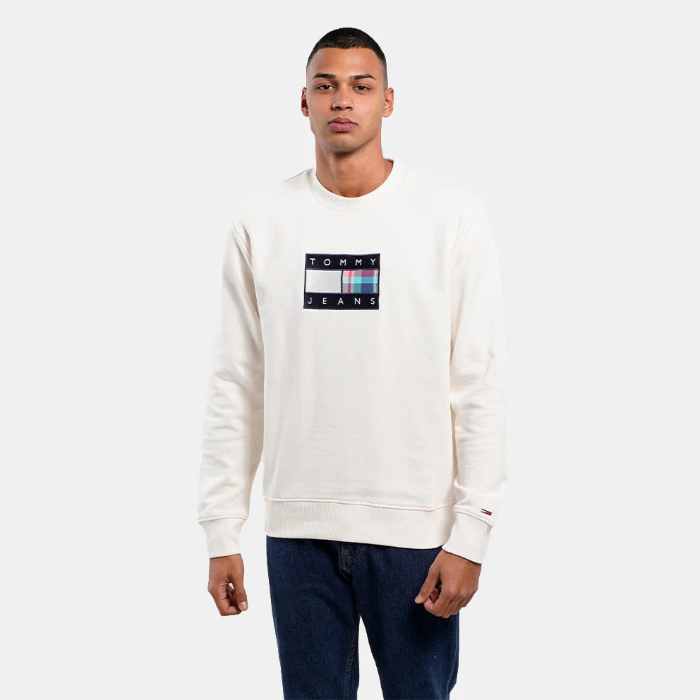 Relaxed Tartan Flag Sweatshirt - Off White