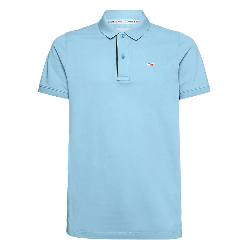 Slim Placket Polo T-Shirt - Blue