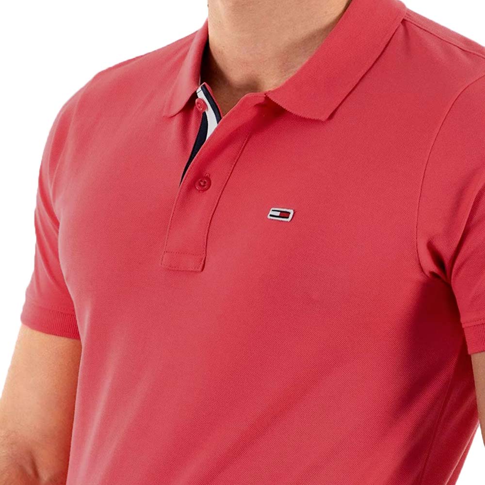 Slim Placket Polo - Pink