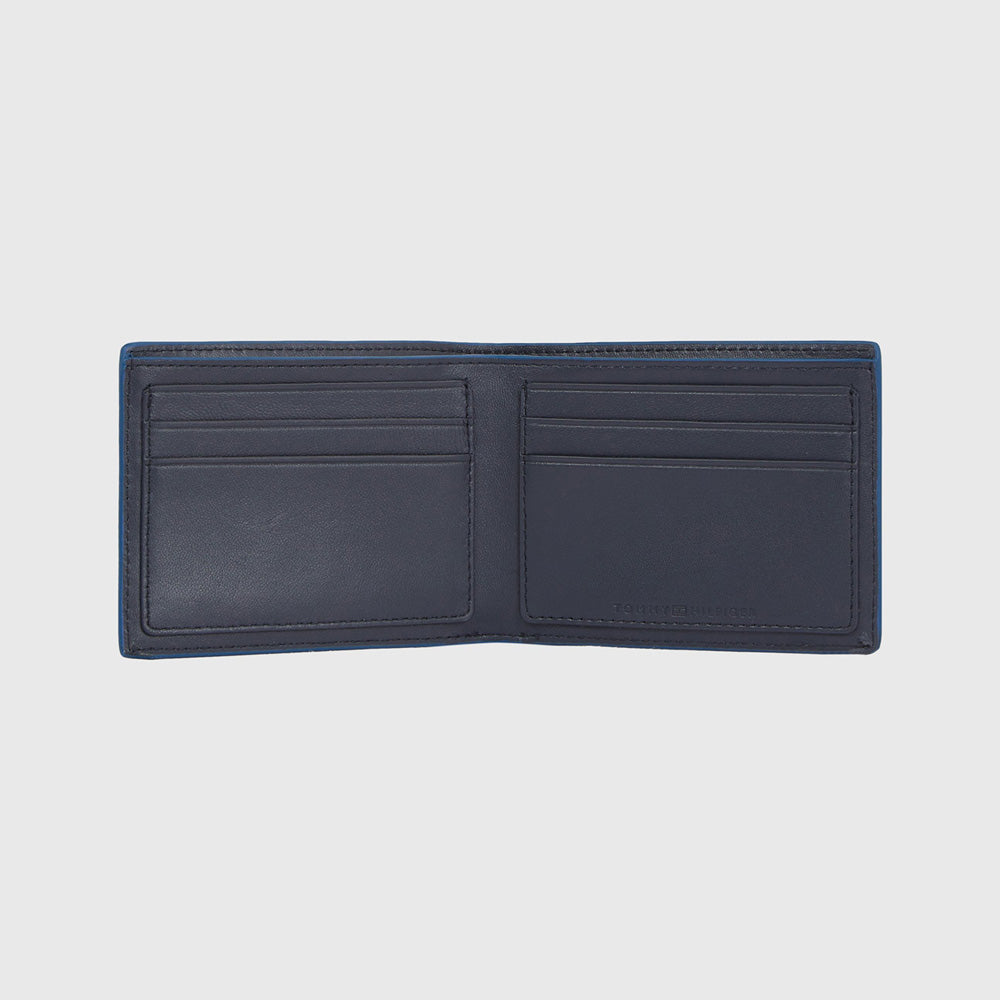 Grained Leather Wallet - Navy