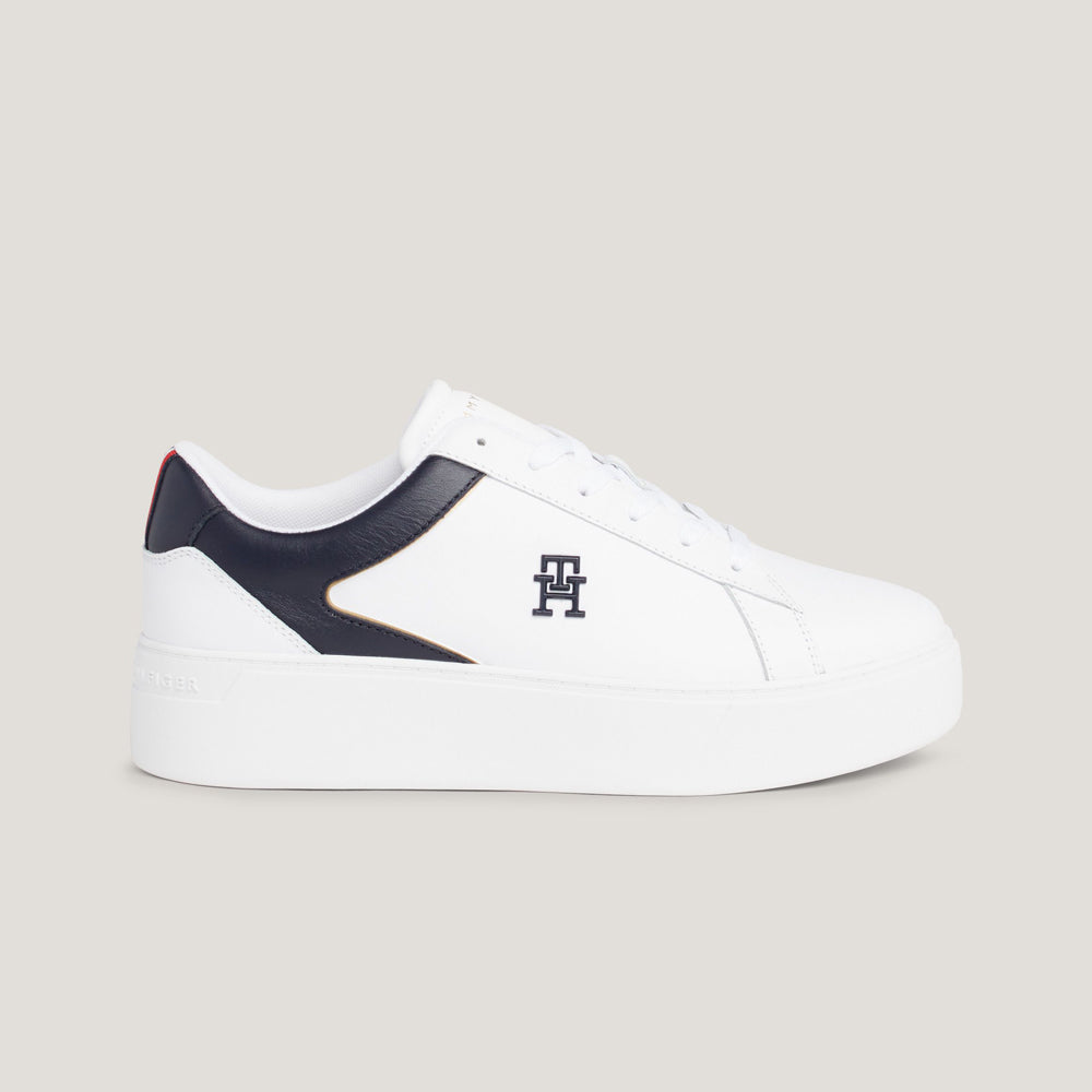 Platform Court Sneaker - White