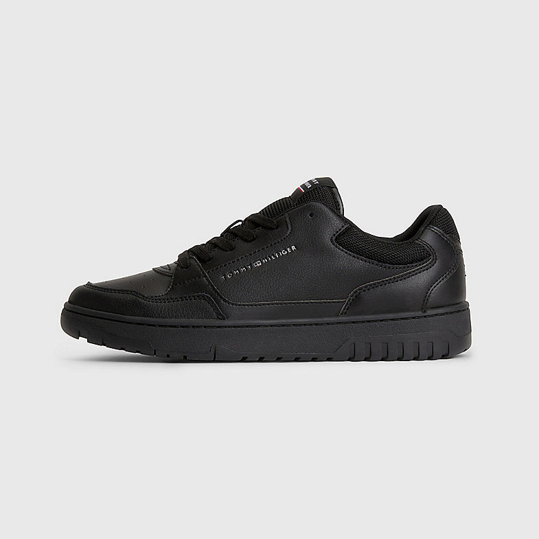 Basket Core Leather Sneaker - Black