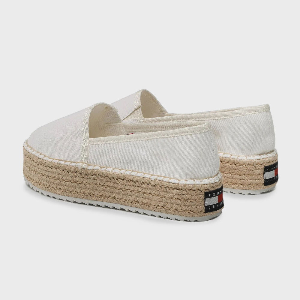 Flatform Espadrille - White