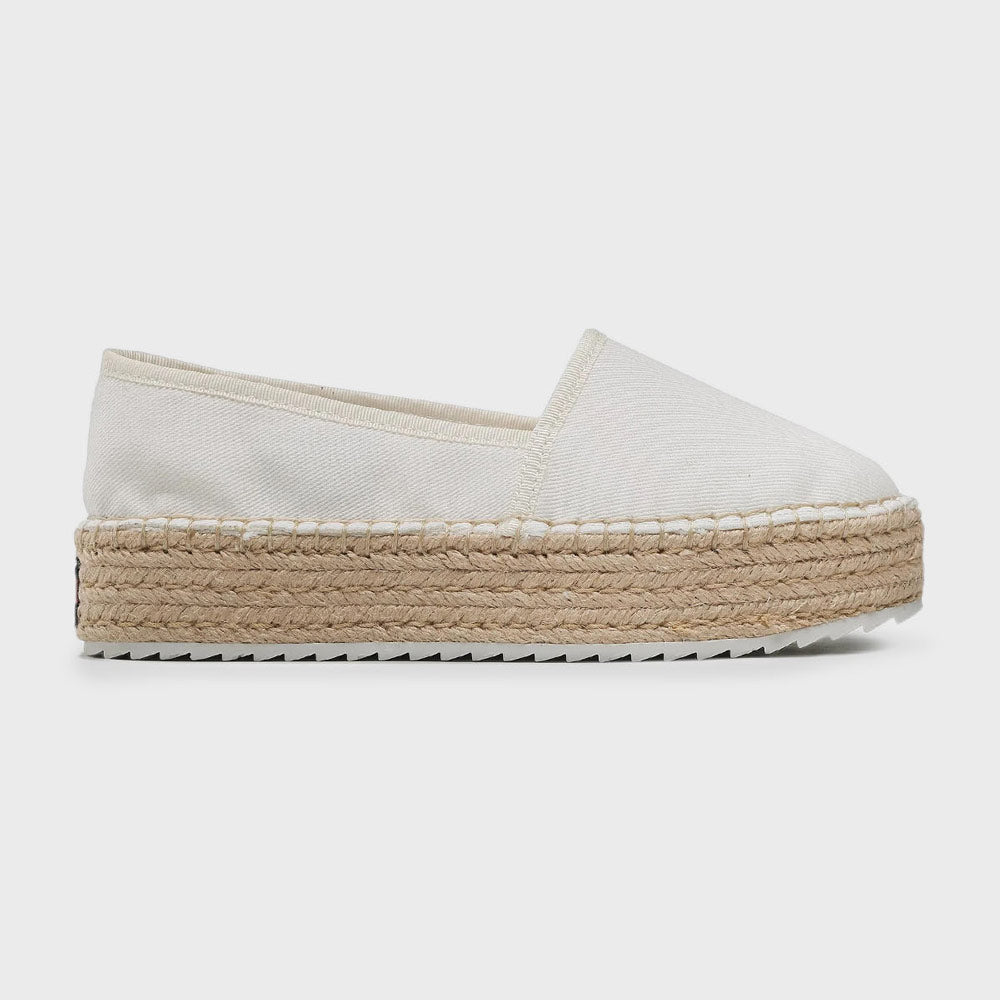 Flatform Espadrille - White