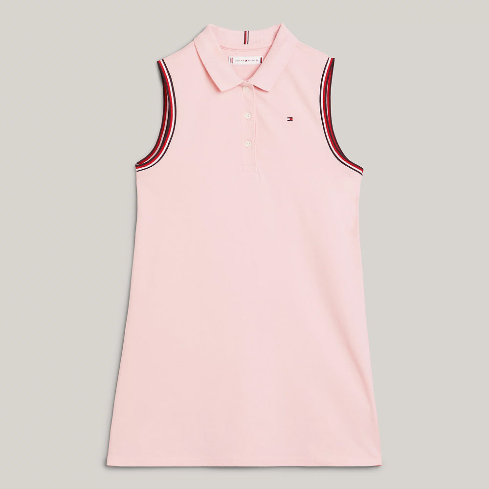 Kids Classic Polo Dress - Baby Pink