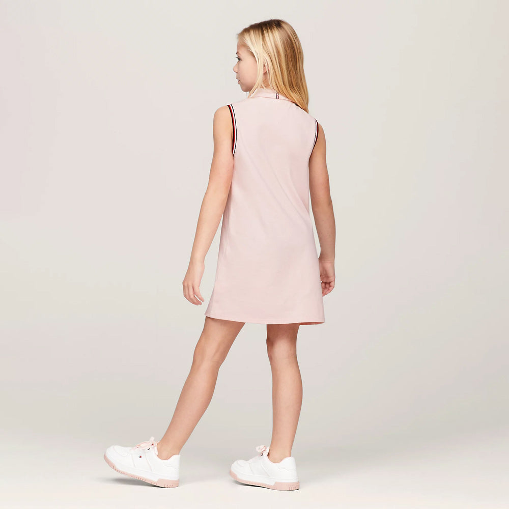 Kids Classic Polo Dress - Baby Pink