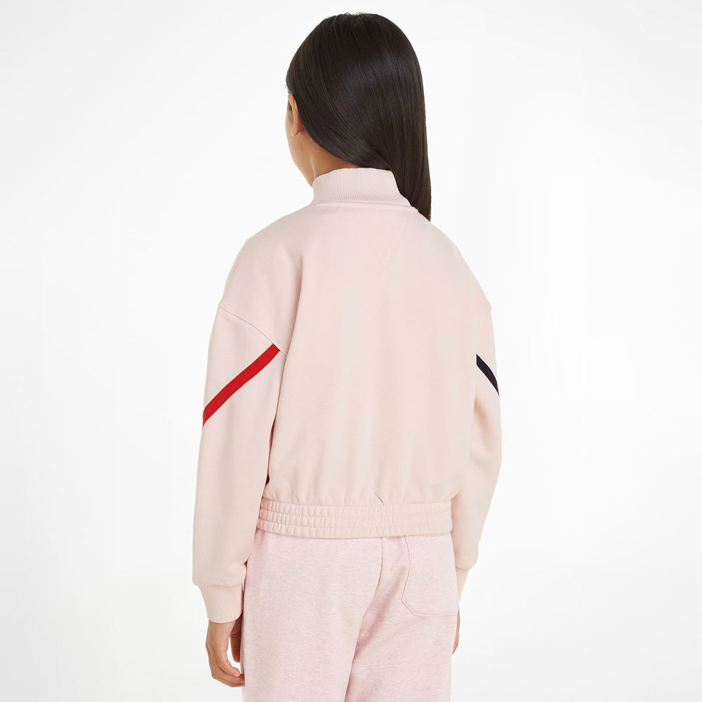 Kids Global Stripe Sweatshirt - Baby Pink