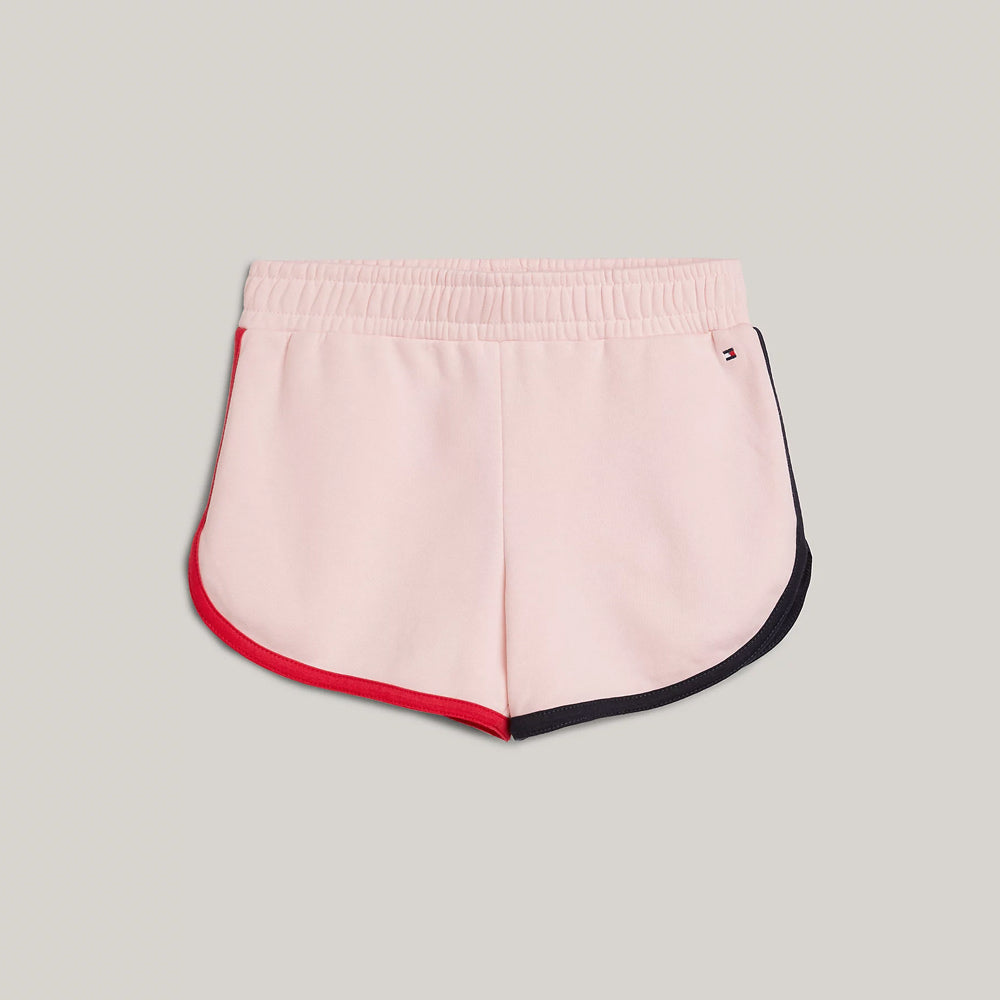 Kids Global Stripe Shorts - Baby Pink