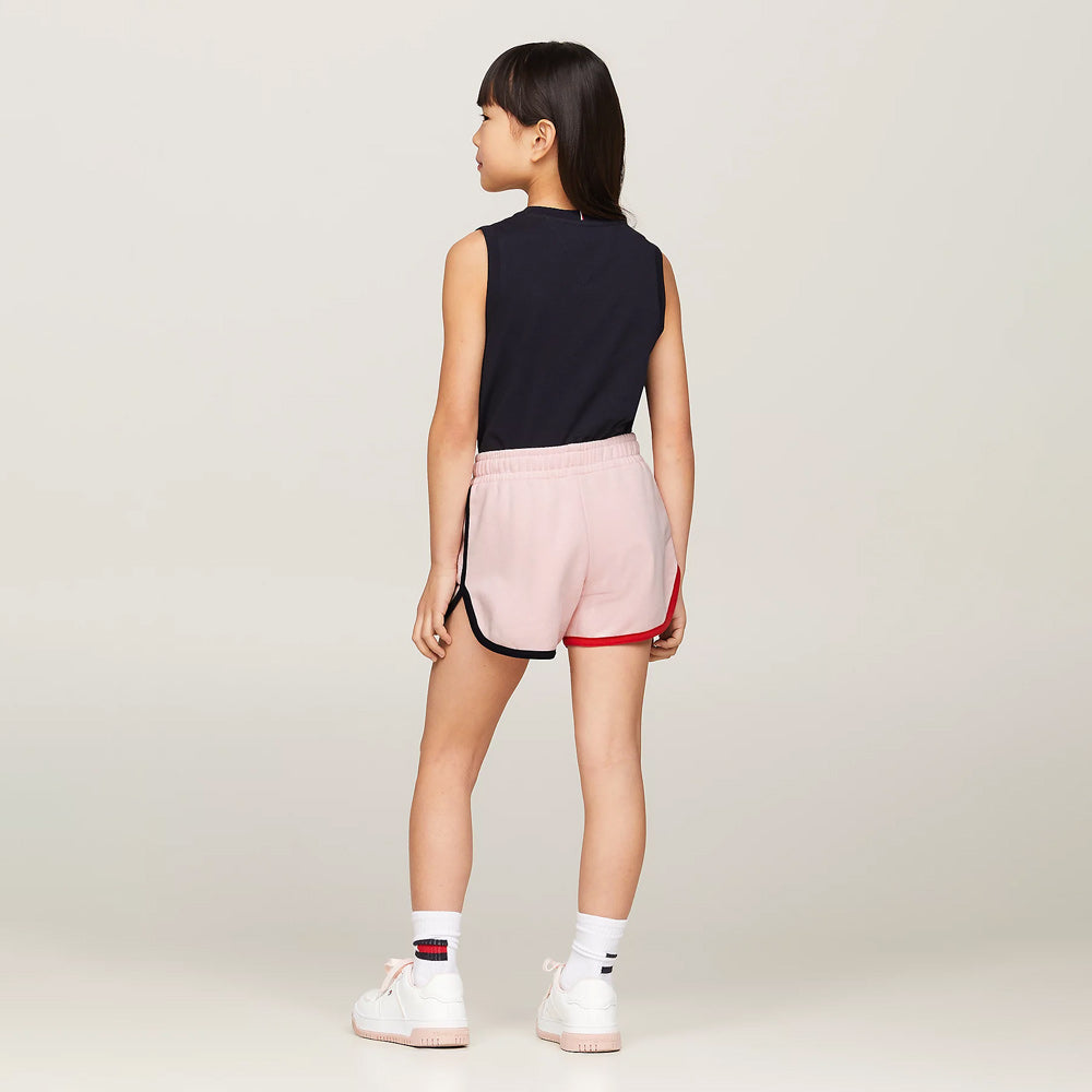 Kids Global Stripe Shorts - Baby Pink