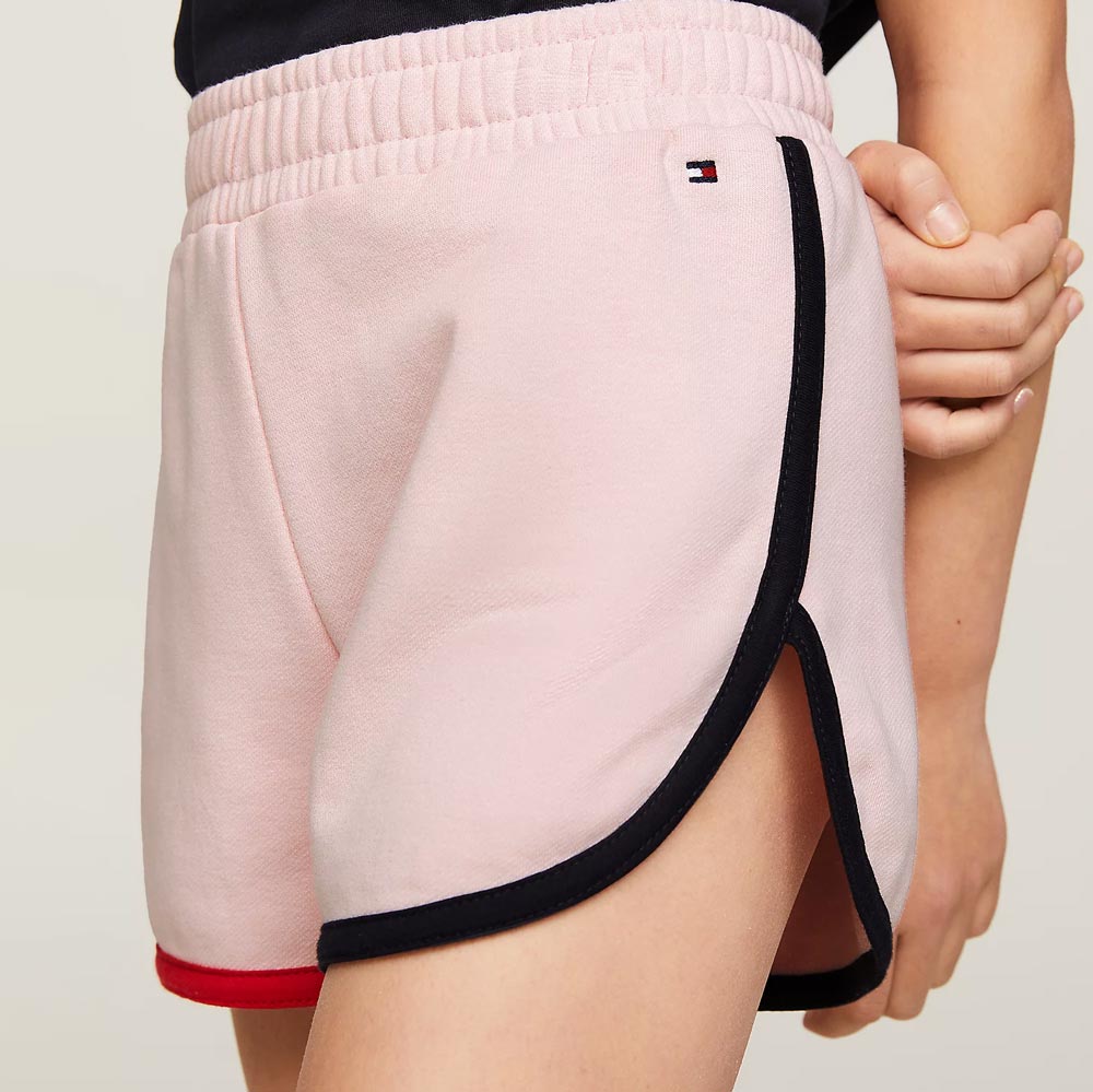 Kids Global Stripe Shorts - Baby Pink