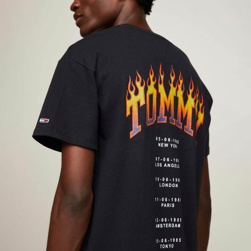 Vintage Flame T- Shirt - Black