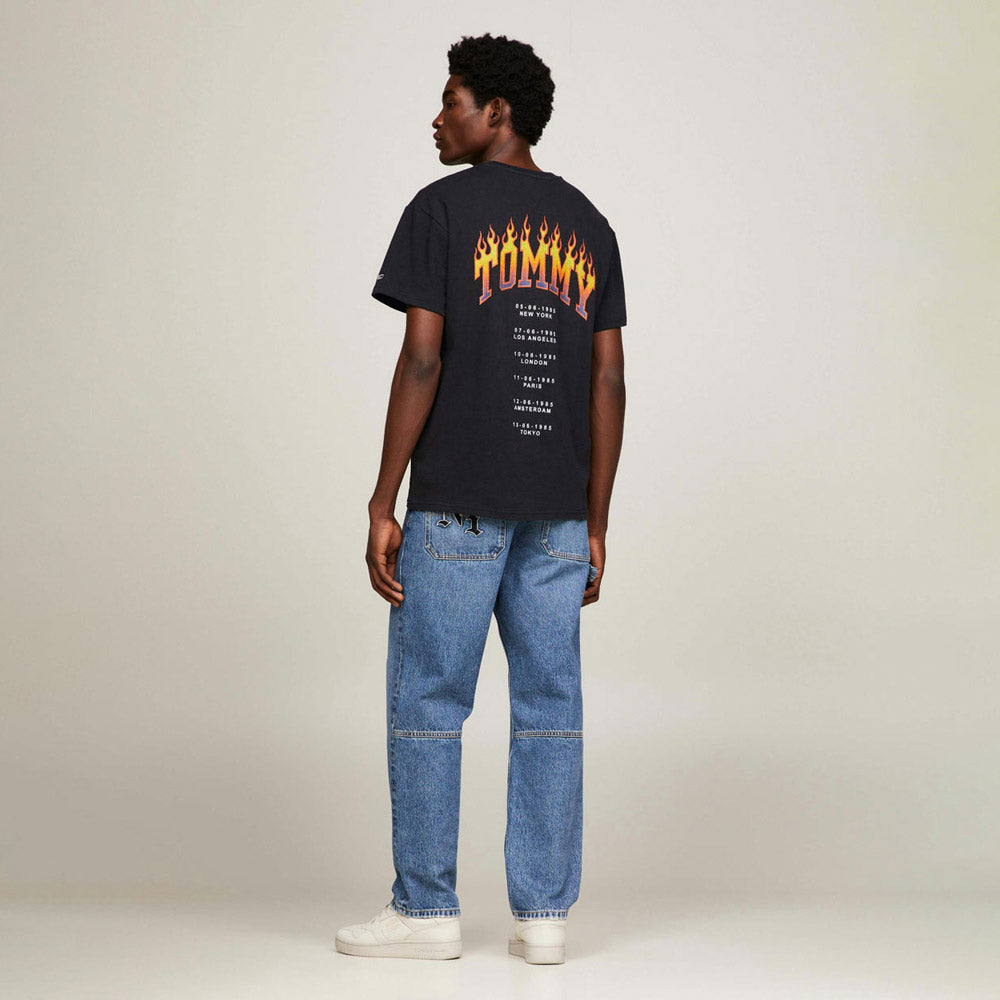 Vintage Flame T- Shirt - Black