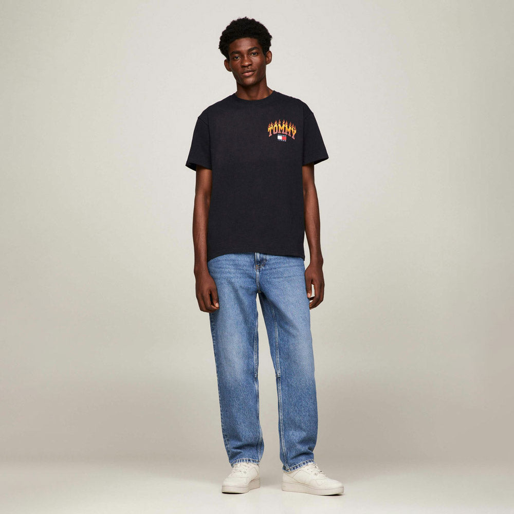 Vintage Flame T- Shirt - Black