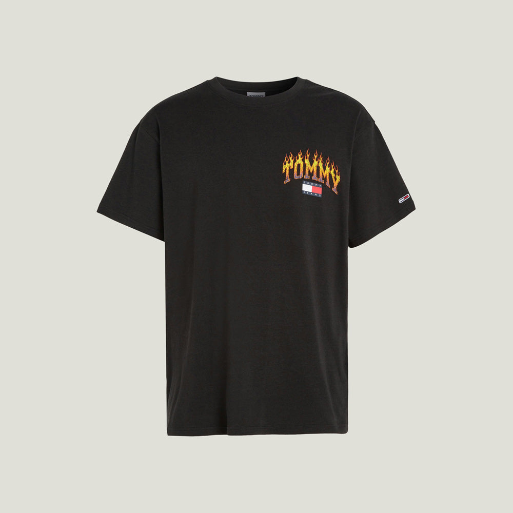 Vintage Flame T- Shirt - Black