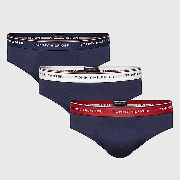 3-Pack Cotton Briefs - NAVY MULTI