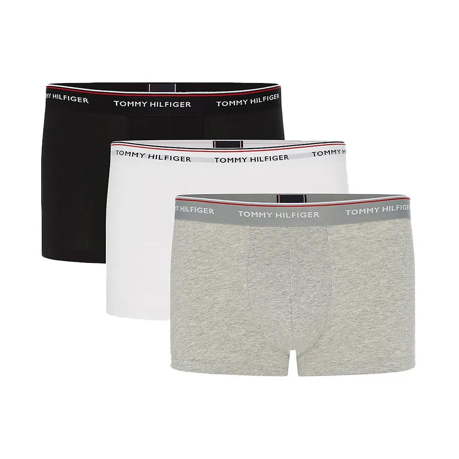 3-Pack Low Rise Stretch Cotton Trunks - BLACK MULTI