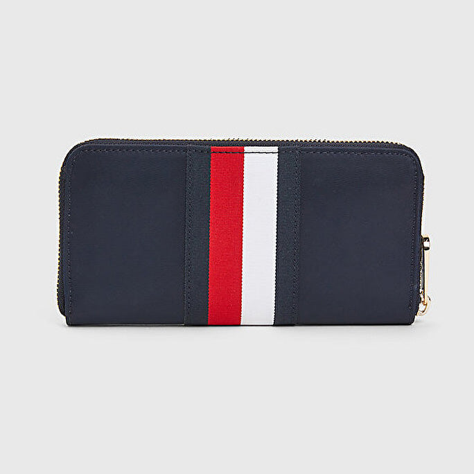 TOMMY HILFIGER Large Signature Tape Wallet - NAVY