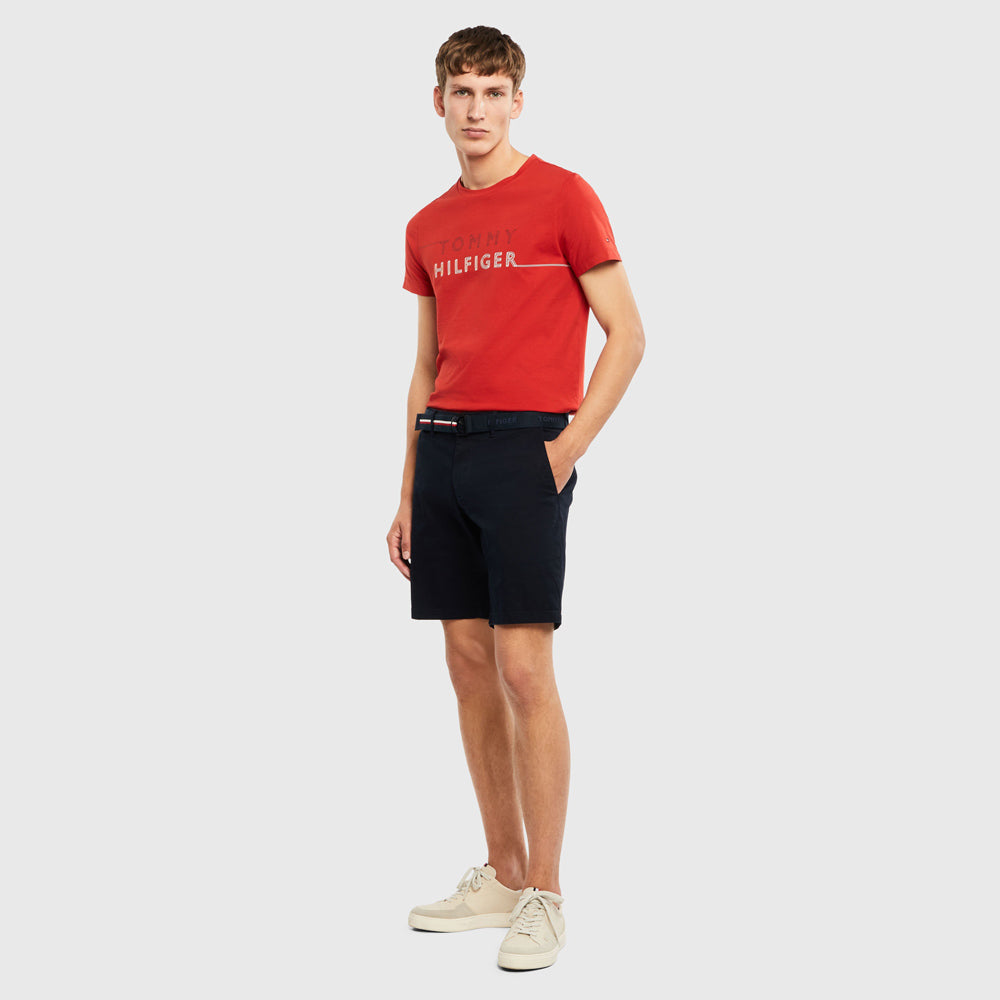 Brooklyn Essential Shorts with Belt - Navy