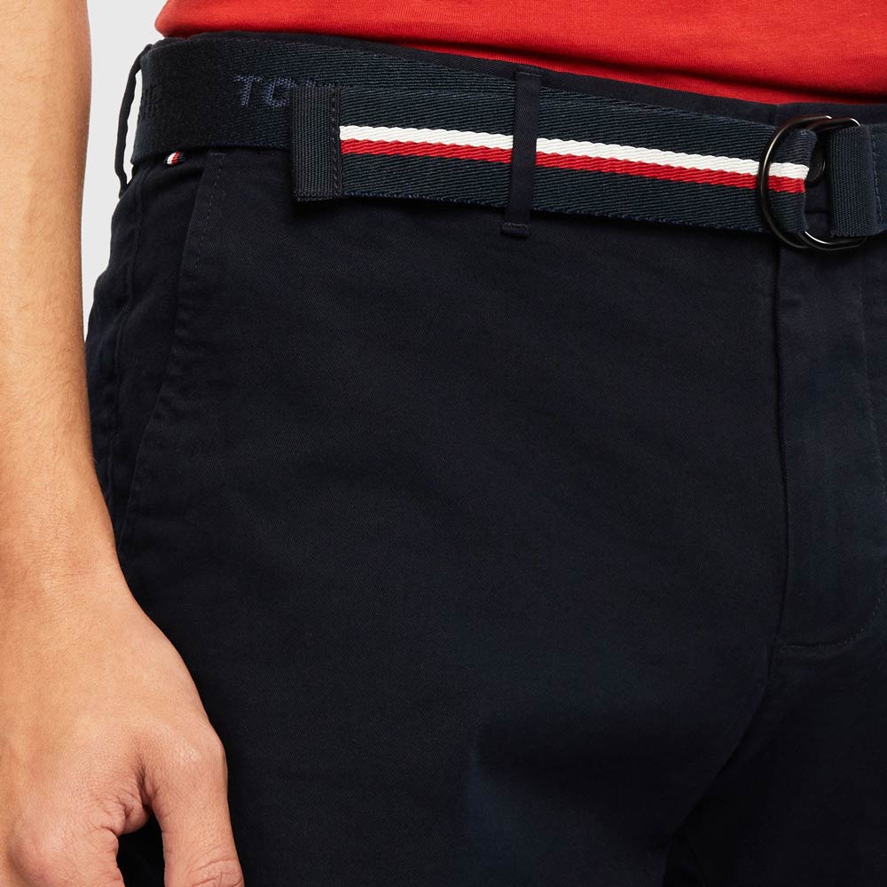 Brooklyn Essential Shorts with Belt - Navy