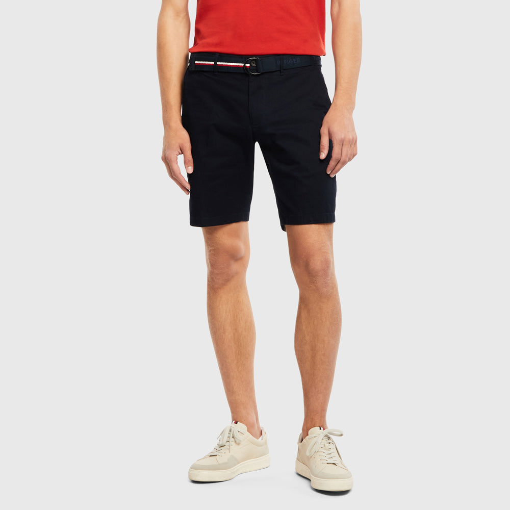 Brooklyn Essential Shorts with Belt - Navy