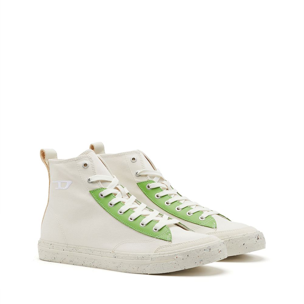 High Top Sneaker Pastel Eyestay Green