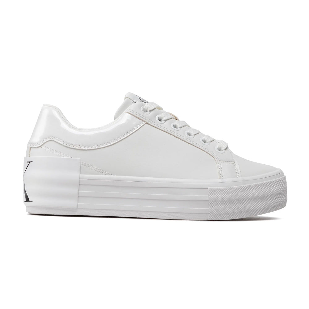 Calvin Klein Bold Leather Glossy Sneaker - White