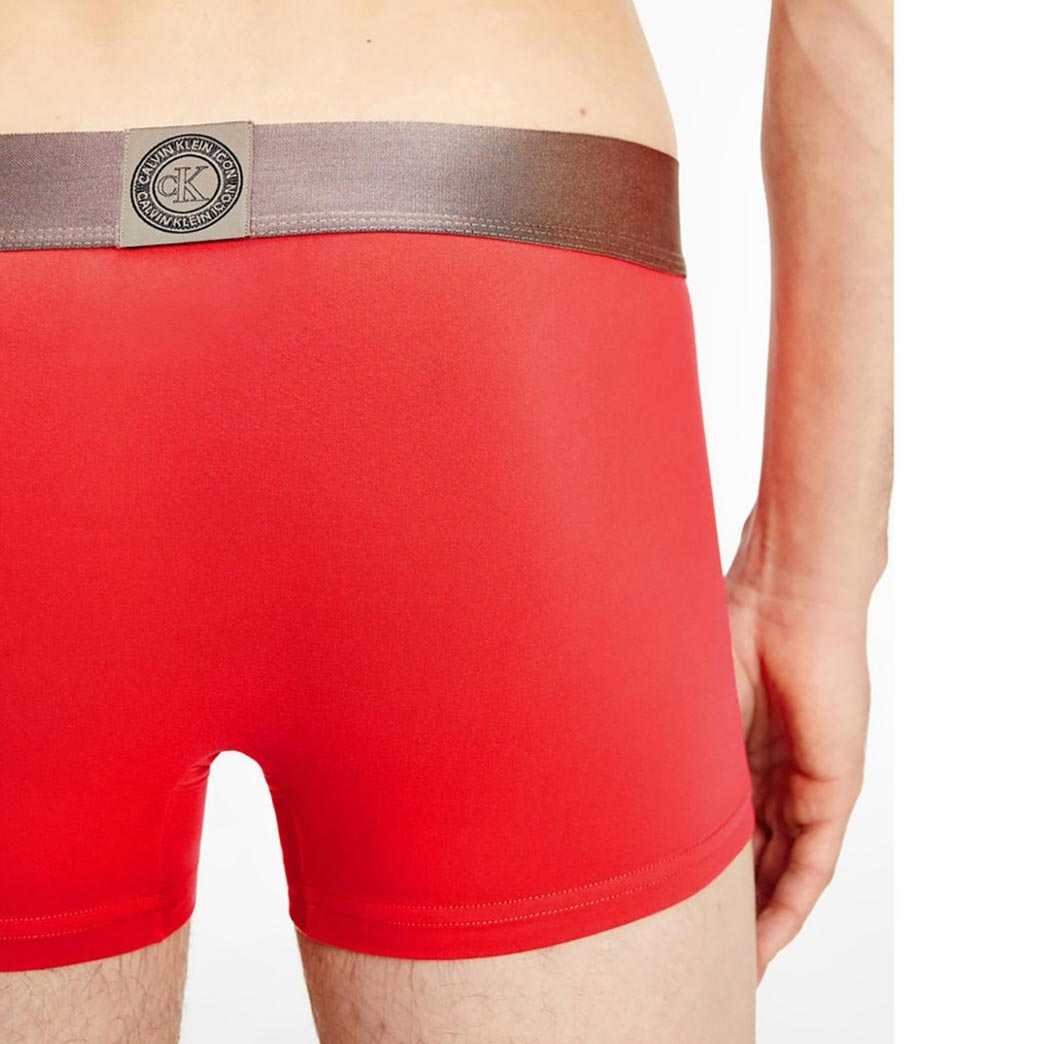 Low Rise Single Icon Cotton Stretch Trunk - Red