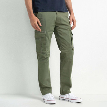 PETROL Tapered Fit Cargo Pants - Olive