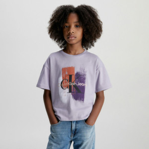 Calvin Klein Kids brush stroke-print hoodie - Neutrals