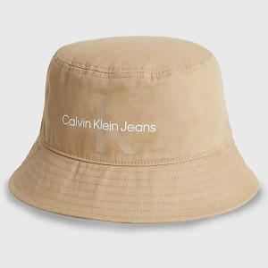 Calvin Klein Men's Embroidered Monogram Logo Twill Bucket Hat - Black