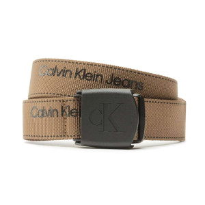 Calvin Klein Women's Two-in-One Reversible CK Monogram Buckle, Black/Grey  Plaque, Small at  Women's Clothing store