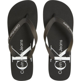 CALVIN KLEIN Beach Sandals Monogram Flip Flops - White