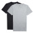 2 Pack Crew T-Shirt with D Patch - Grey & Black