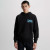 Bold Color Institutional Hoodie - Black