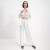 Crinkle Long Straight Pants - Off White