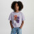 Kids Brush Stroke Monogram T-Shirt - Lavender