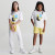 Kids Unisex Placed Spray Print T-Shirt - White