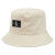 Mono Logo Patch Bucket Hat - Beige
